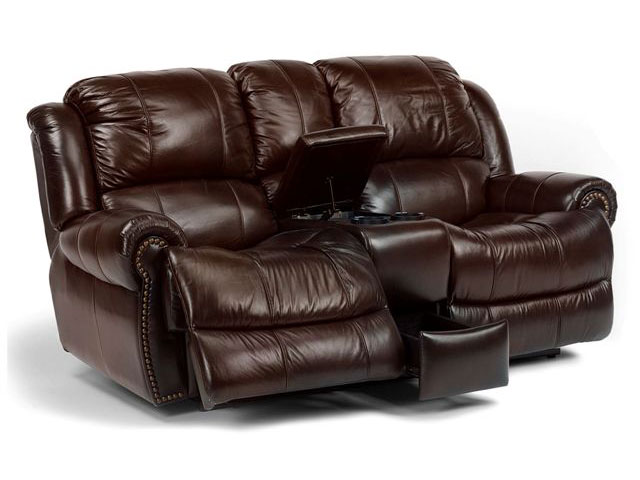 Leather Son Furniture, Benjamin Top Grain Leather Power Reclining Sofa