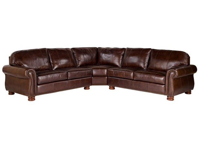 Leather Son Furniture, Thomasville Brown Leather Sectional